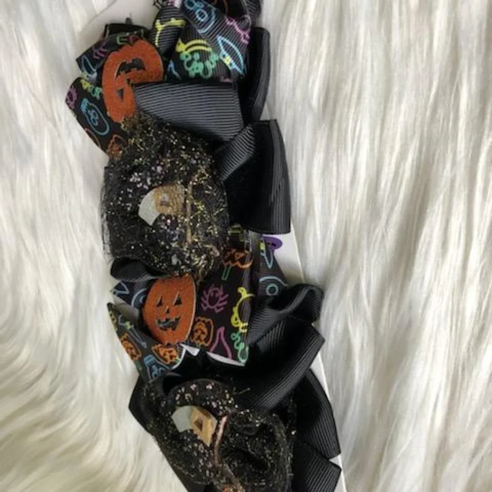 Set of 4 Halloween Hairbows